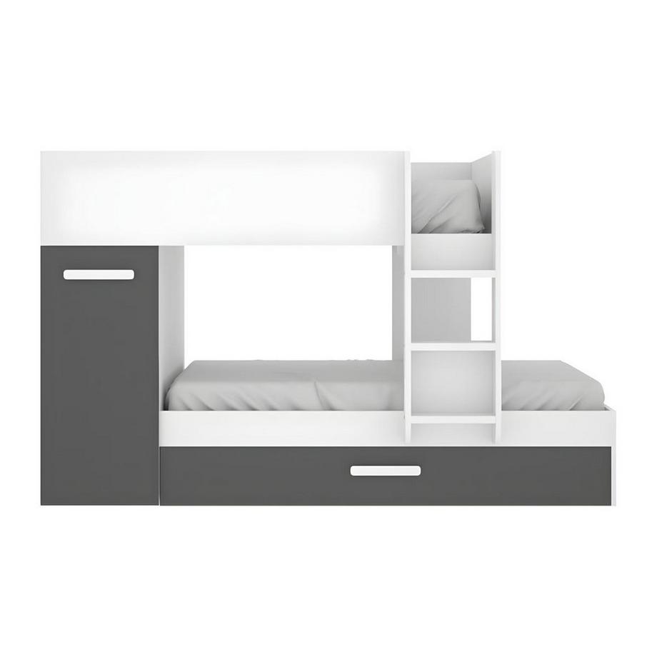 Vente-unique Lits superposés avec tiroir lit gigogne ANTHONY avec rangements 3  