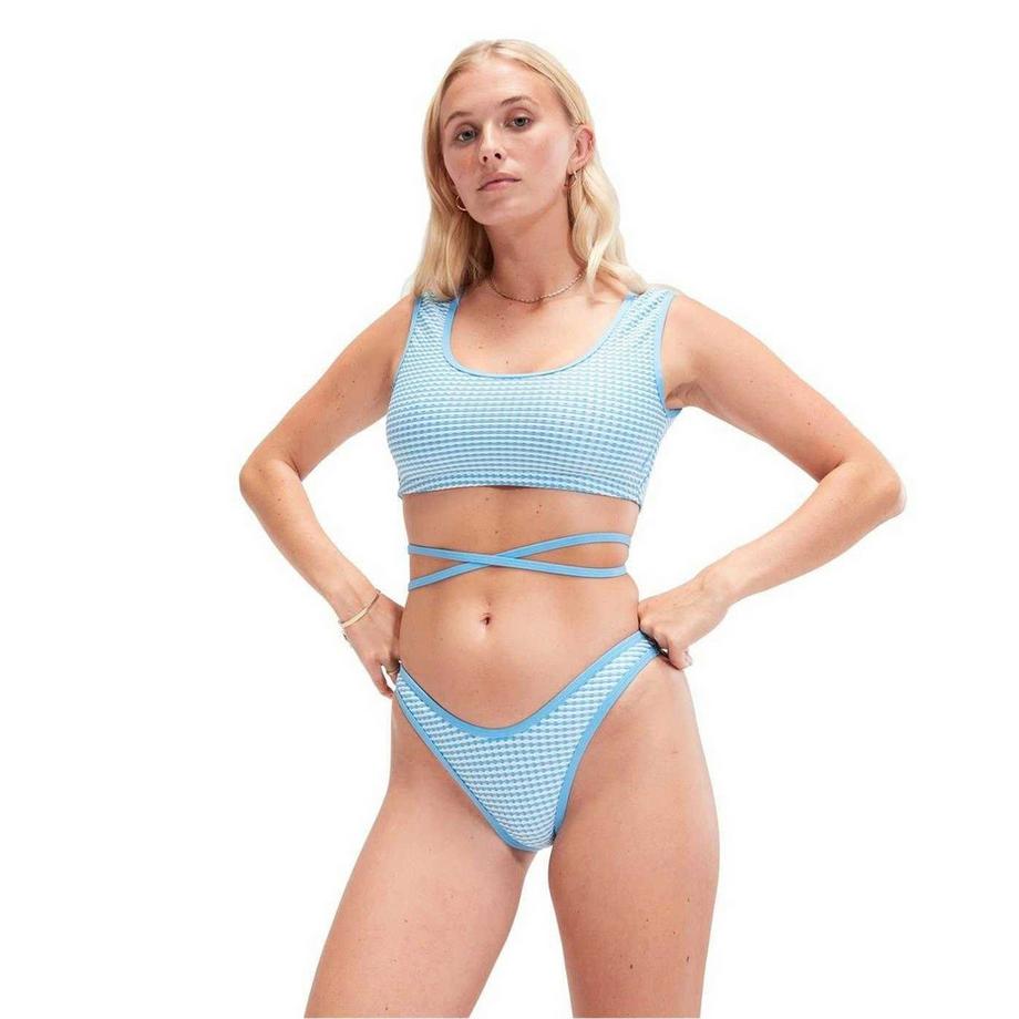 speedo Slip Bikini Vita Alta A Quadretti Vichy  