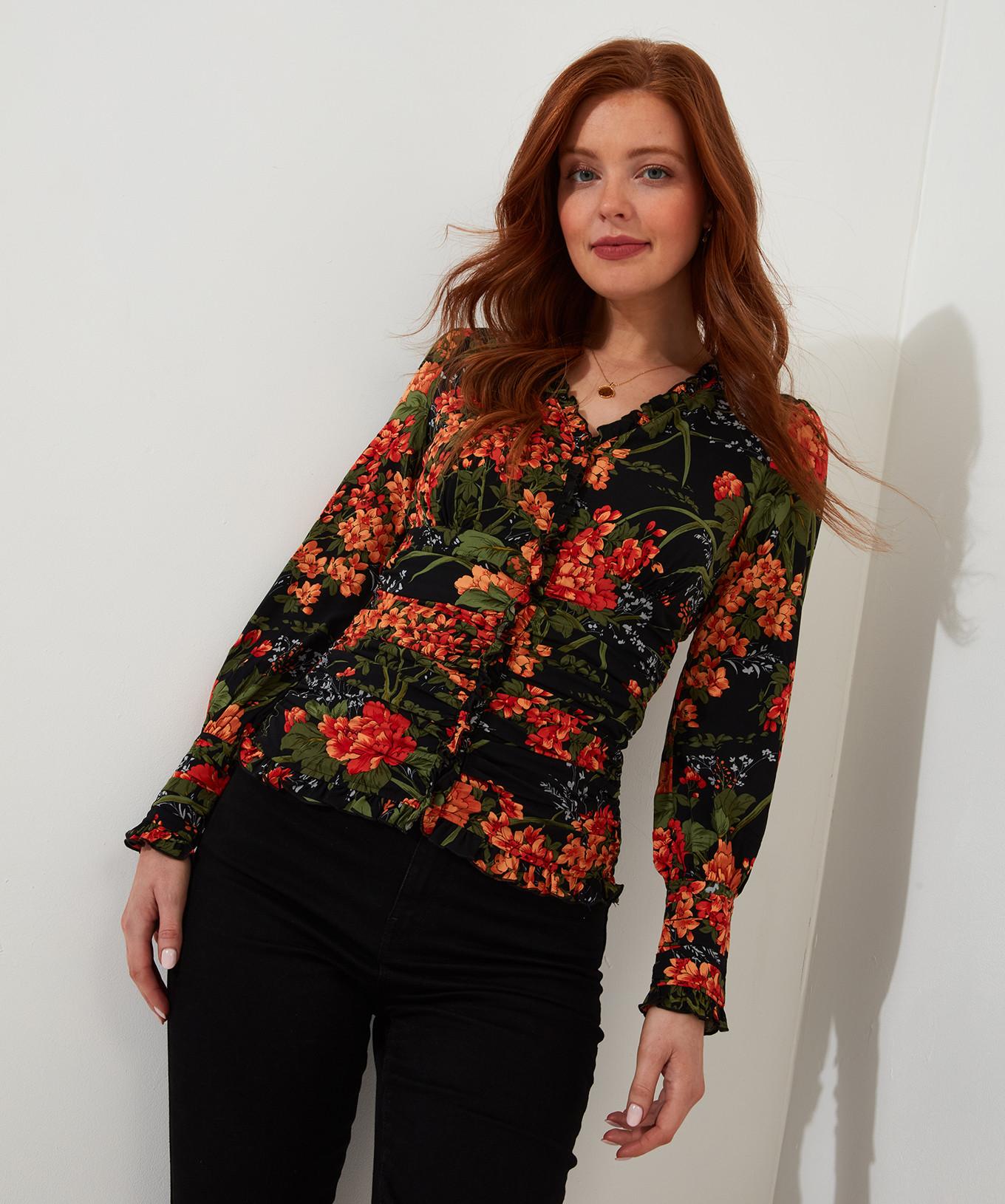 Joe Browns  Gerüschte Bluse mit Blumenmuster 