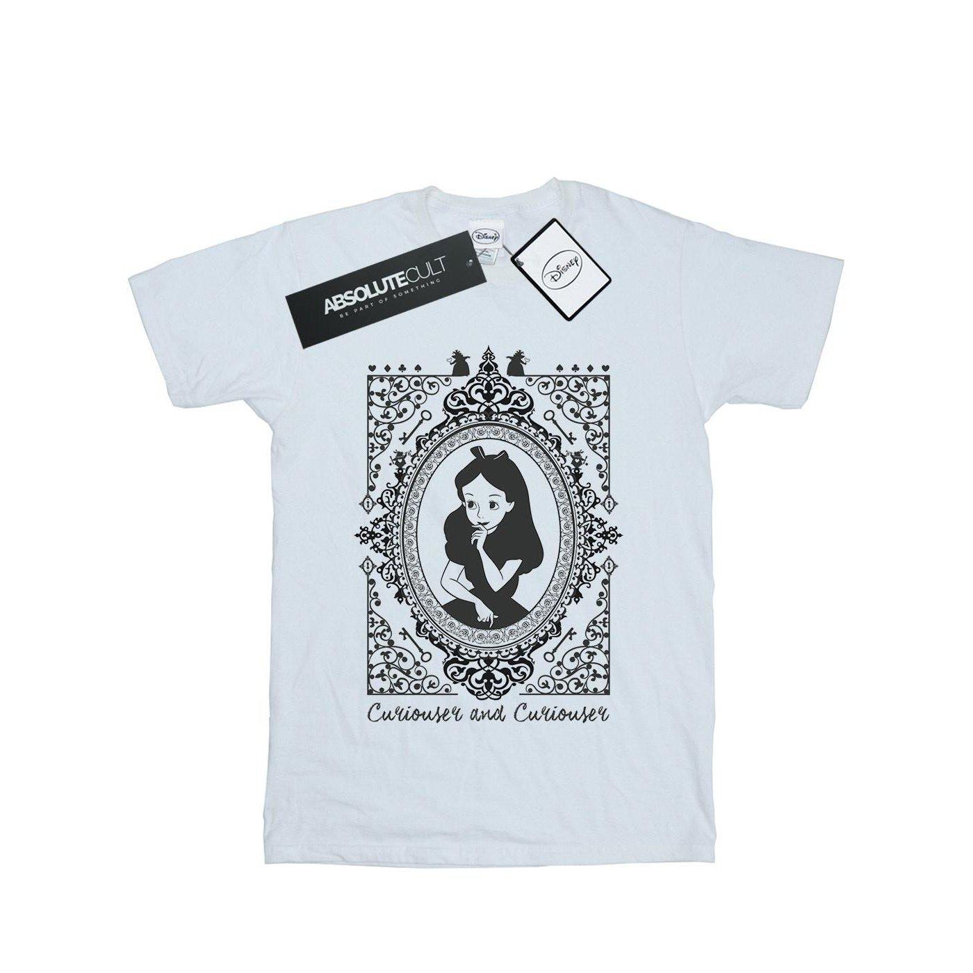 Image of Alice In Wonderland Frame Tshirt Herren Weiss XXL