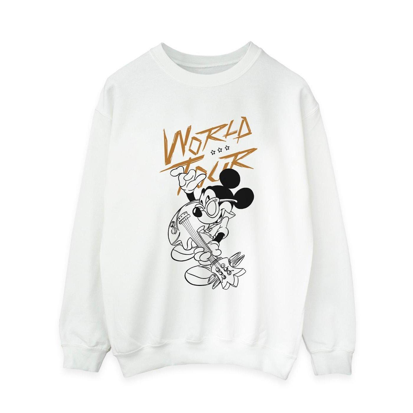 Image of Mickey Mouse World Tour Line Sweatshirt Damen Weiss M