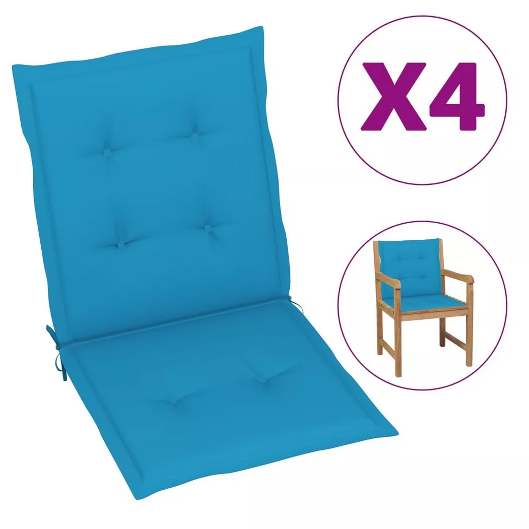 4 pieces Vidaxl salon de jardin bleu