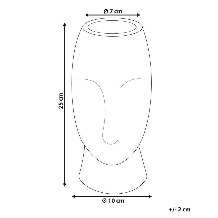 Beliani Vase à fleurs en Grès  PALLINI  