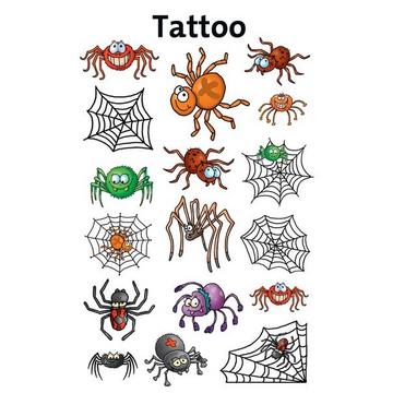 Z-DESIGN Sticker Tattoo 56693 Spinnen 3 Stück