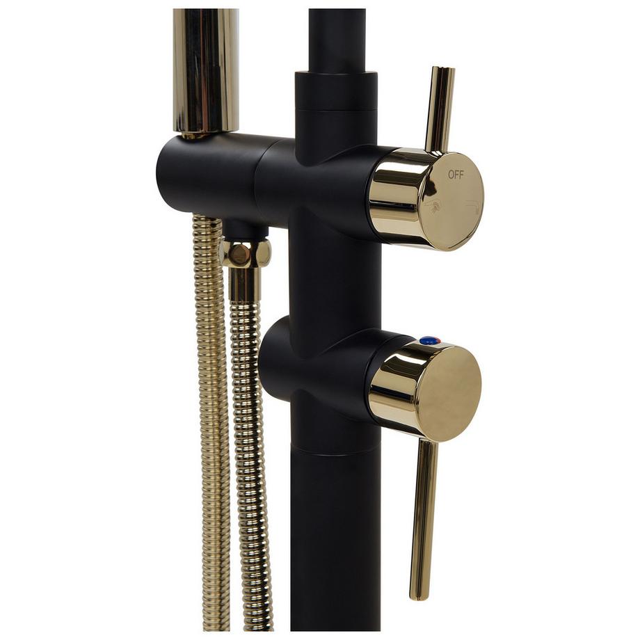 Beliani Robinet de baignoire autoportante en Laiton Industriel TUGELA  