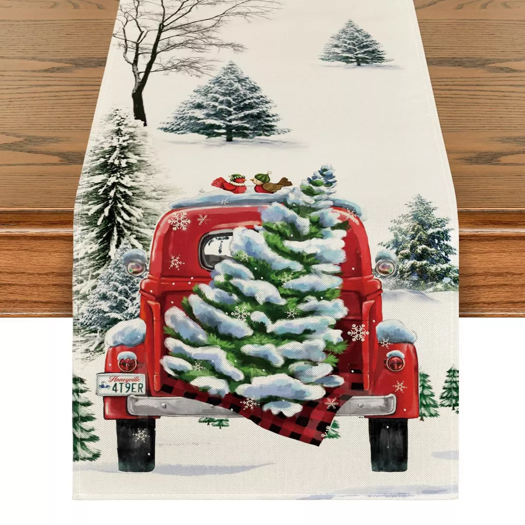 Alopini - Saisonale Winter Küche Tischdekoration Indoor Urlaub Party Dekoration, One Size, Multicolor