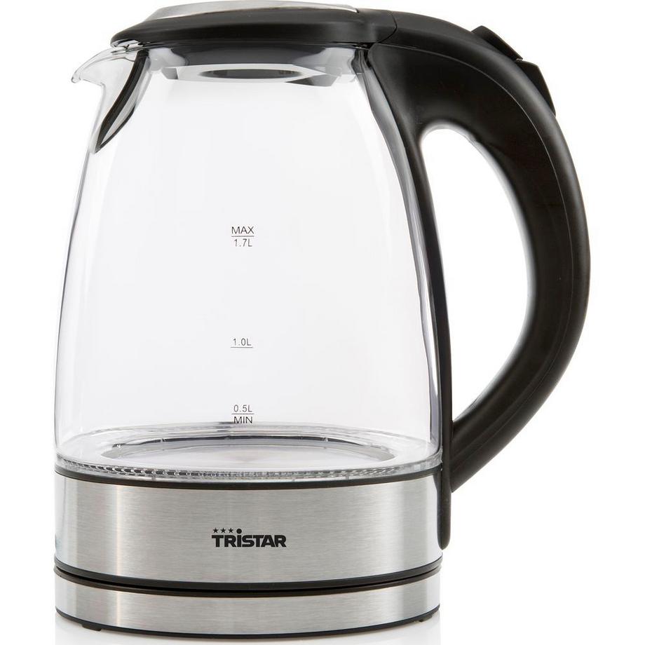 Tristar Wasserkocher WK-3377 1.7 l, Transparent Silber  