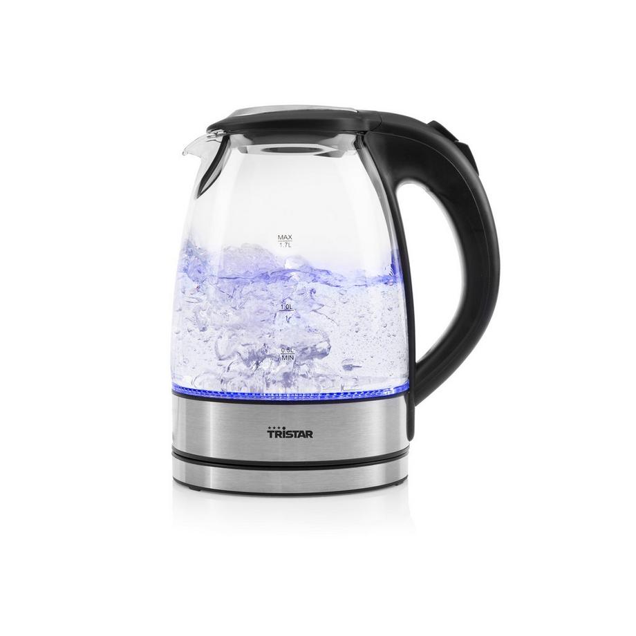 Tristar Wasserkocher WK-3377 1.7 l, Transparent Silber  