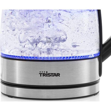 Tristar Wasserkocher WK-3377 1.7 l, Transparent Silber  