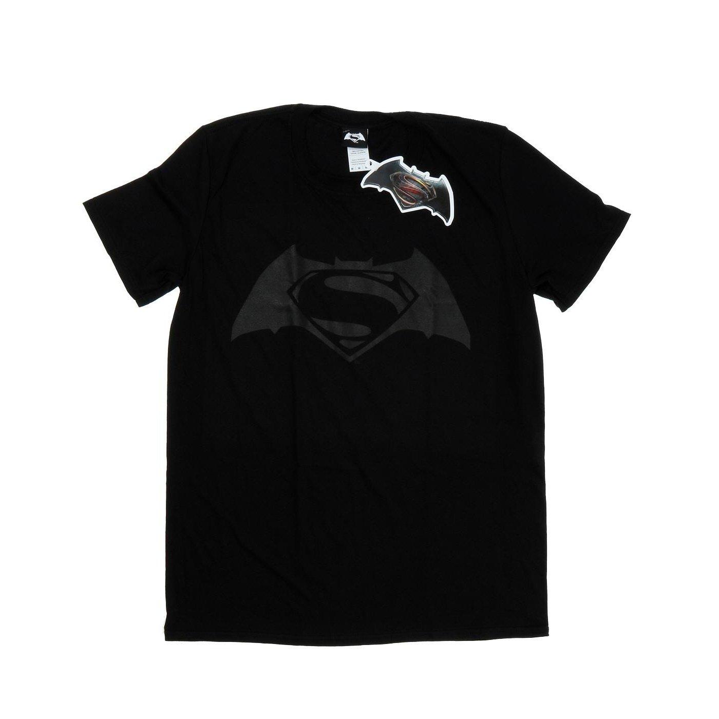 Image of Batman V Superman Logo Print Tshirt Herren Schwarz 3XL