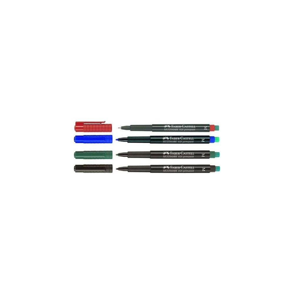 Faber-Castell  Faber-Castell MULTIMARK evidenziatore 4 pz Nero, Blu, Verde, Rosso 