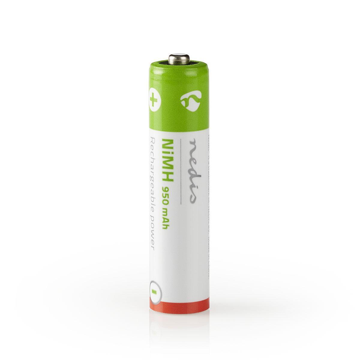 Image of Wiederaufladbare Ni-mh-batterien Aaa | 1,2 V Dc | 950 Mah | Vorgeladen | 4-blasts Unisex ONE SIZE