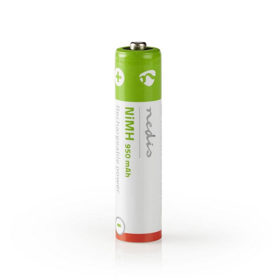 Nedis  Wiederaufladbare Ni-MH-Batterien AAA | 1,2 V DC | 950 mAh | Vorgeladen | 4-Blasts 