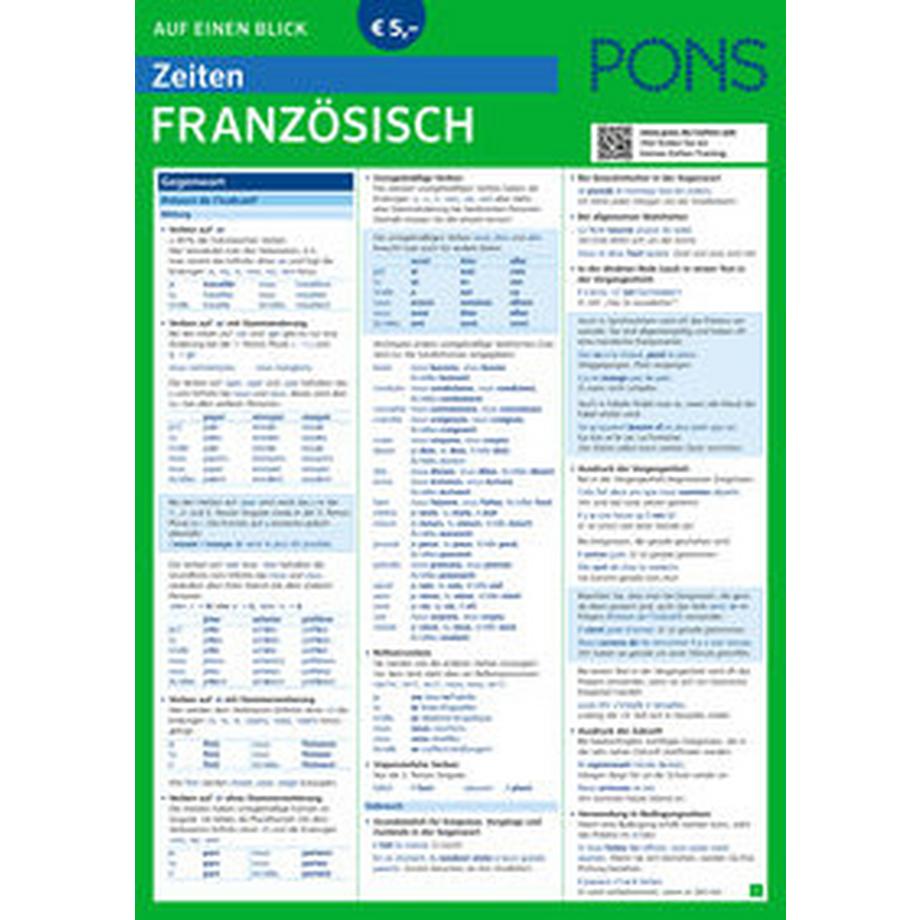Pons  PONS Zeiten auf einen Blick Französisch 