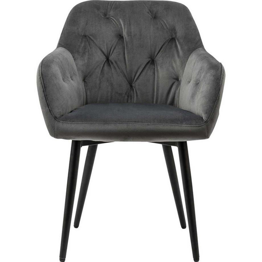 Poltrona in velluto grigio