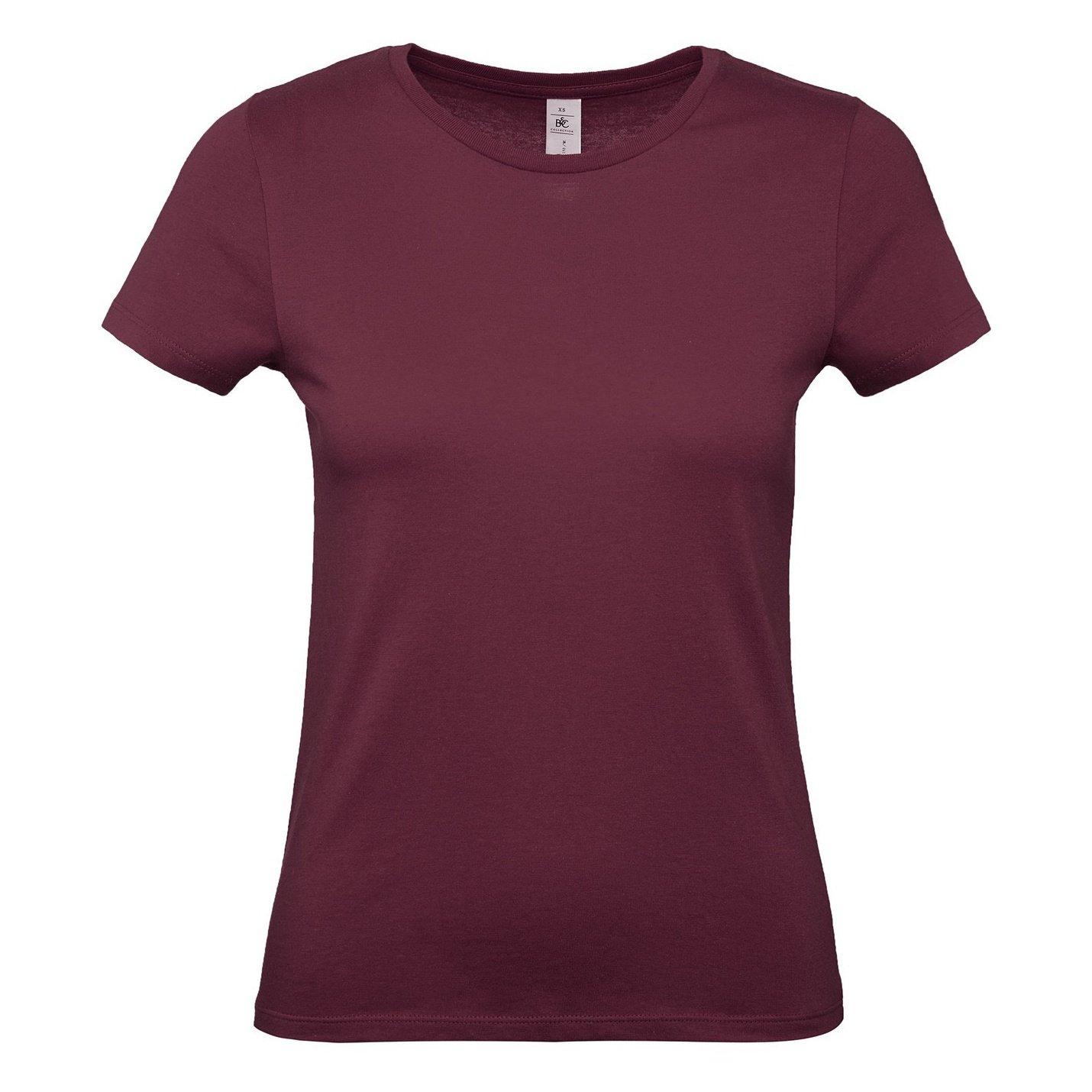 Image of B&c Tshirt #e150 Damen Weinrot XS
