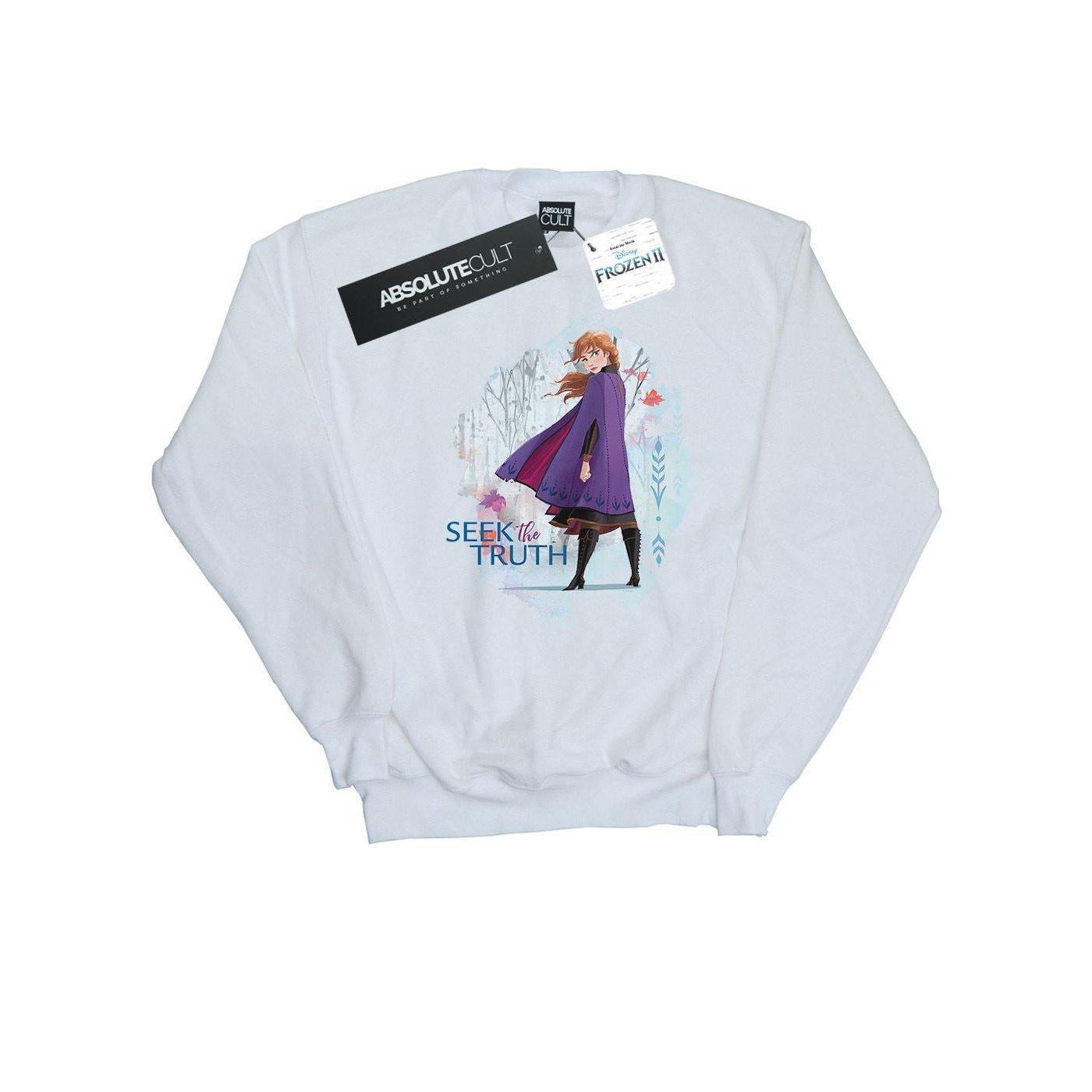 Image of Frozen 2 Anna Seek The Truth Sweatshirt Unisex Weiss 104