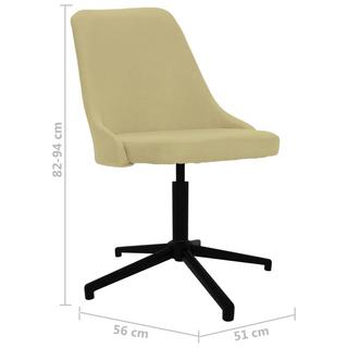 VidaXL Chaise pivotante de salle à manger tissu  