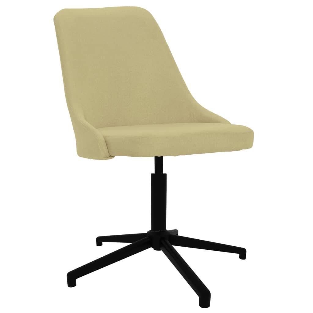 VidaXL Chaise pivotante de salle à manger tissu  