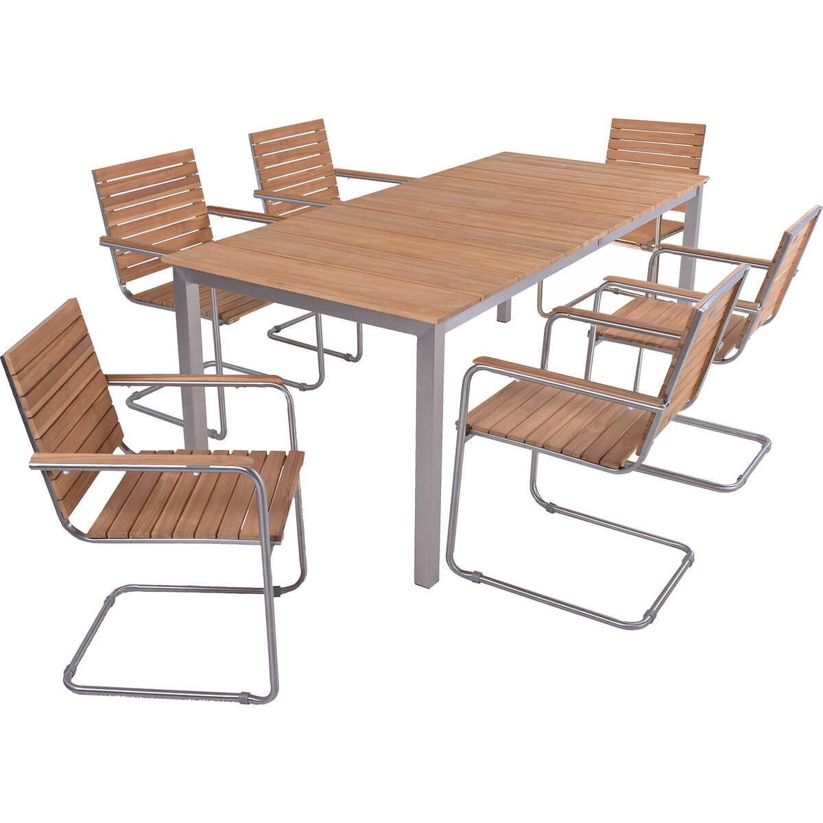 mutoni pleasure Garten Essgruppe Dallas I Teak (5-tlg)  