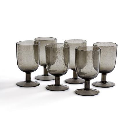 La Redoute Intérieurs  Lot de 6 verres à pied verre bullé 