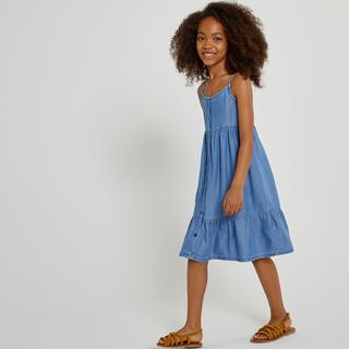 La Redoute Collections  Trägerkleid aus Light-Denim 