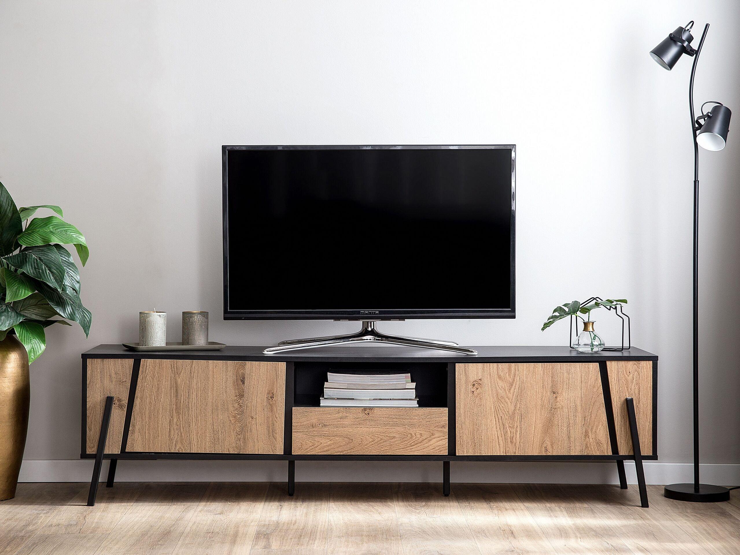 Beliani TV-Möbel aus Spanplatte Rustikal BLACKPOOL  