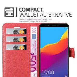 Cadorabo  Hülle für Honor 7C  Huawei Y7 2018 Standfunktion, Kartenfach 