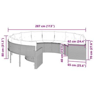 VidaXL Gartensofa poly-rattan  