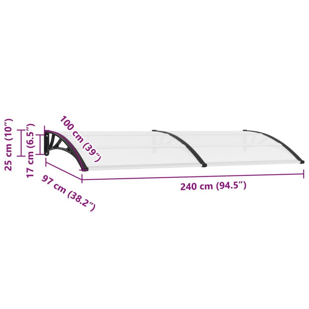 VidaXL Türvordach polycarbonat  