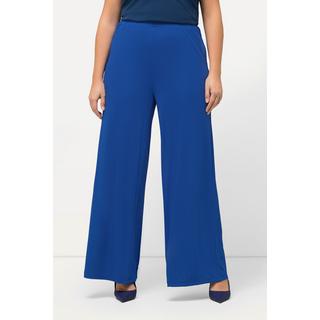 Ulla Popken  Pantalon Mary, coupe Marlene, jersey bord-côte, jambe large et taille élastique 