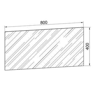 VCM Badspiegel Wandspiegel Hängespiegel Spiegel Badezimmer Badinos 40 x 80 cm  