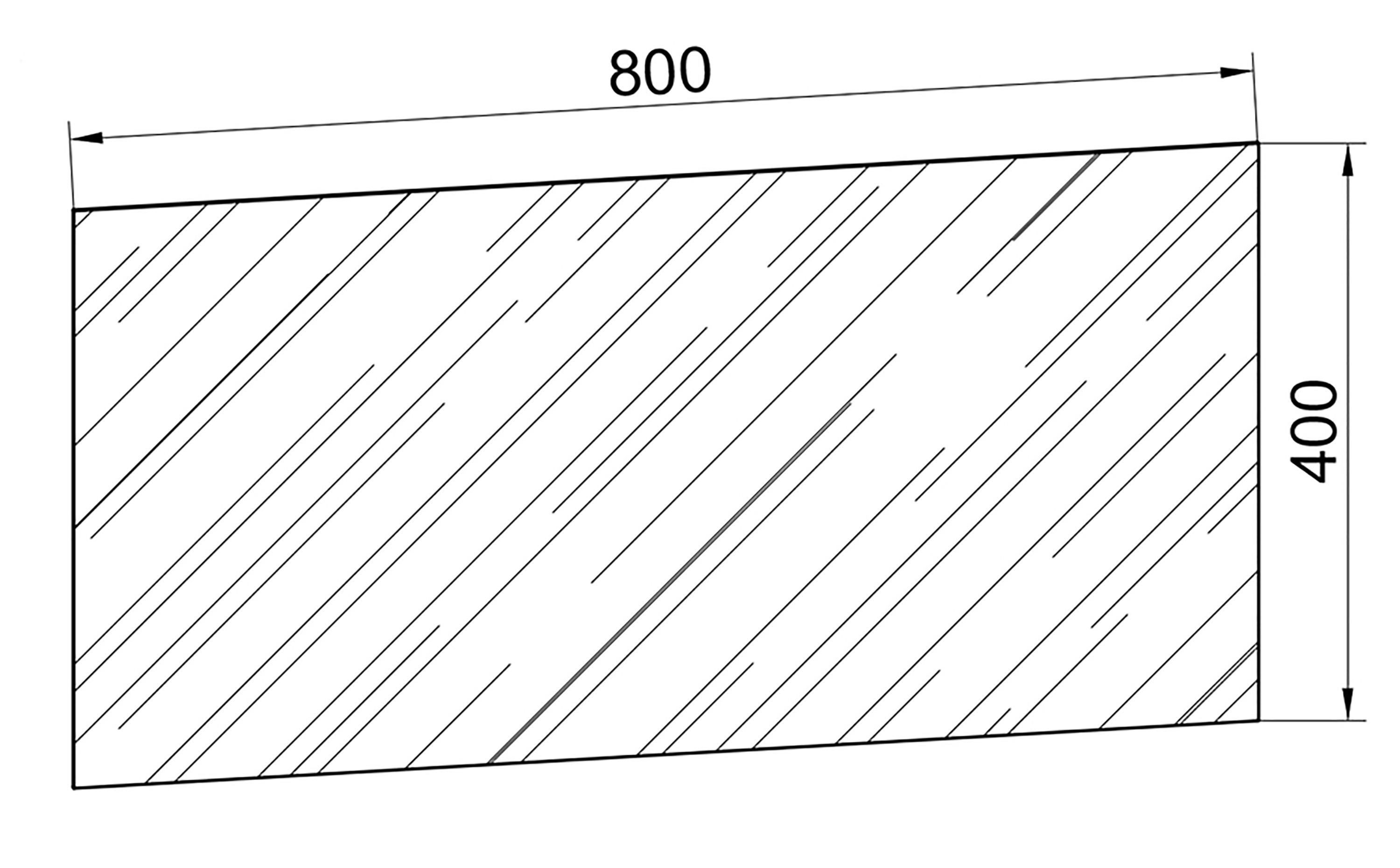 VCM Badspiegel Wandspiegel Hängespiegel Spiegel Badezimmer Badinos 40 x 80 cm  