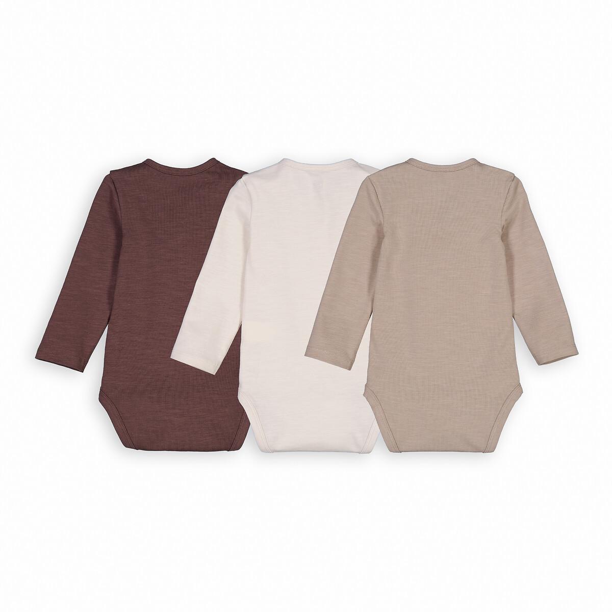 La Redoute Collections  Lot de 3 bodies unis 