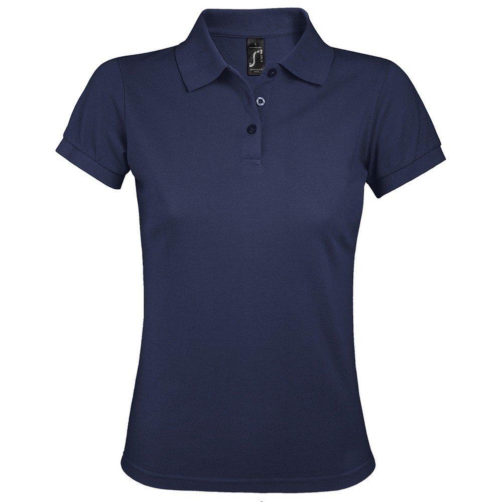 Image of Prime Pique Poloshirt, Kurzarm Damen Marine M