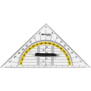 WESTCOTT Geodreieck 14cm BP abnehmbarer Griff