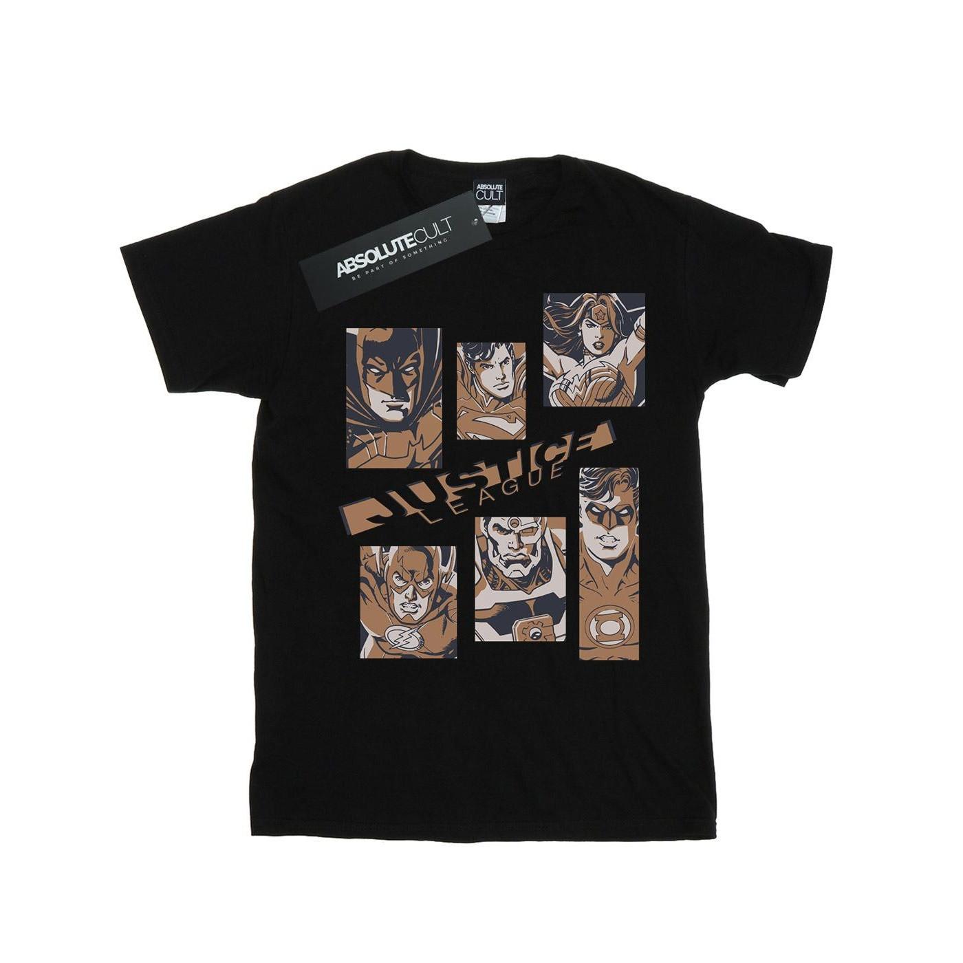 Image of Justice League Rectangles Tshirt Mädchen Schwarz 128