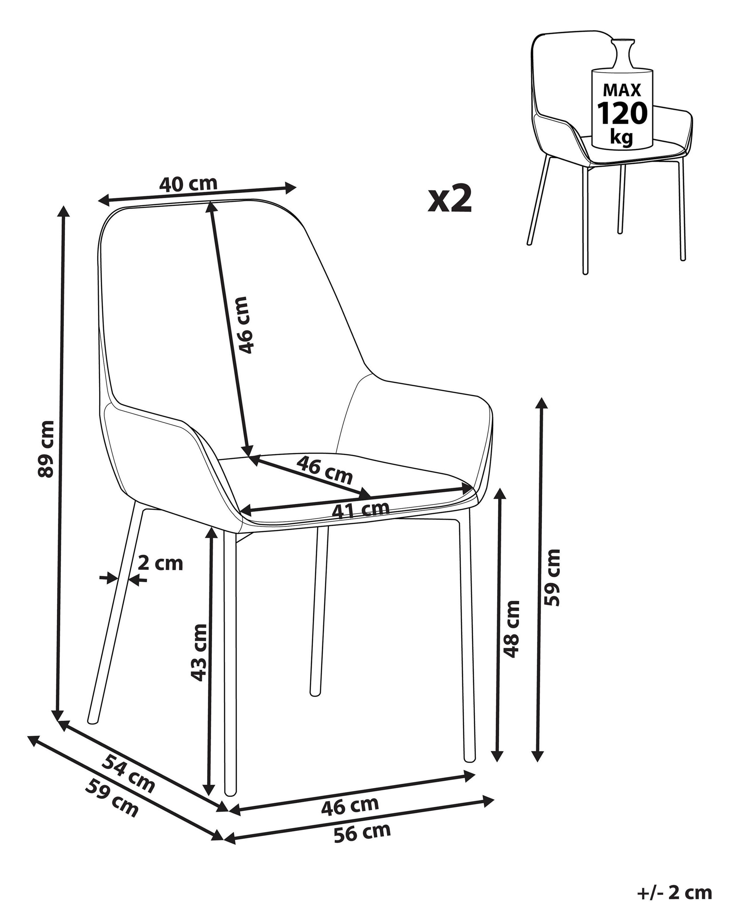 Beliani Esszimmerstuhl aus Cord Modern LOVERNA  