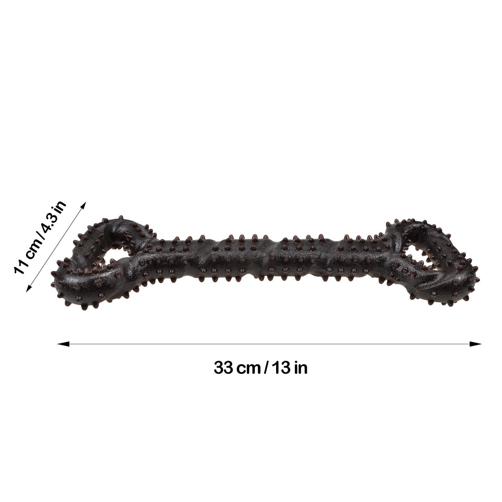 Alopini  Robustes Hundespielzeug in Form eines Kauknochens aus Hartgummi mit konvexem Design 