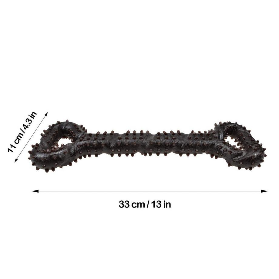 Alopini  Robustes Hundespielzeug in Form eines Kauknochens aus Hartgummi mit konvexem Design 