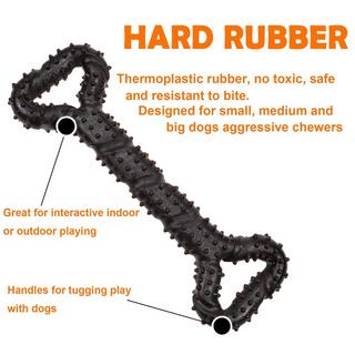 Alopini  Robustes Hundespielzeug in Form eines Kauknochens aus Hartgummi mit konvexem Design 