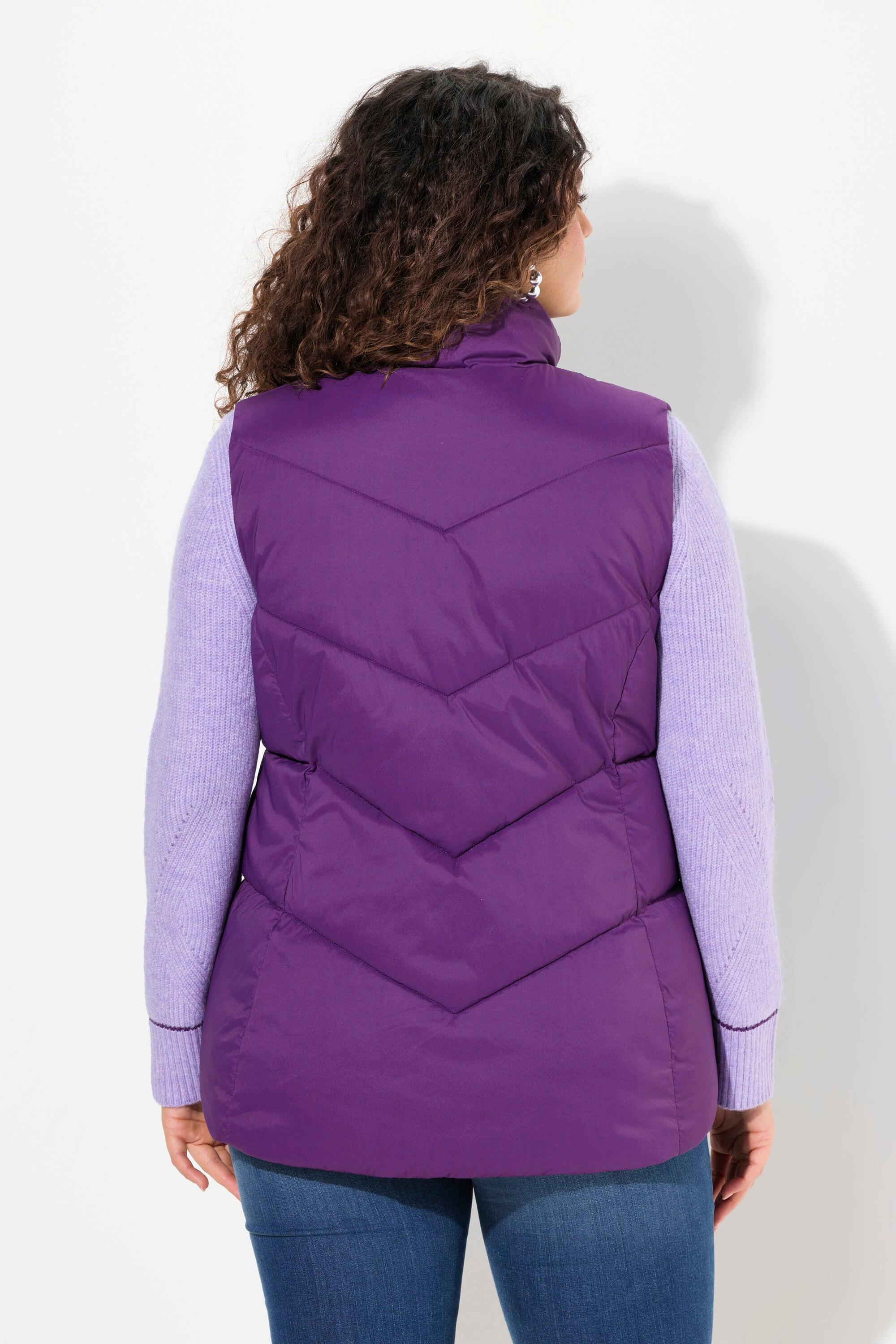 Ulla Popken Gilet trapuntato Collo alto senza maniche  