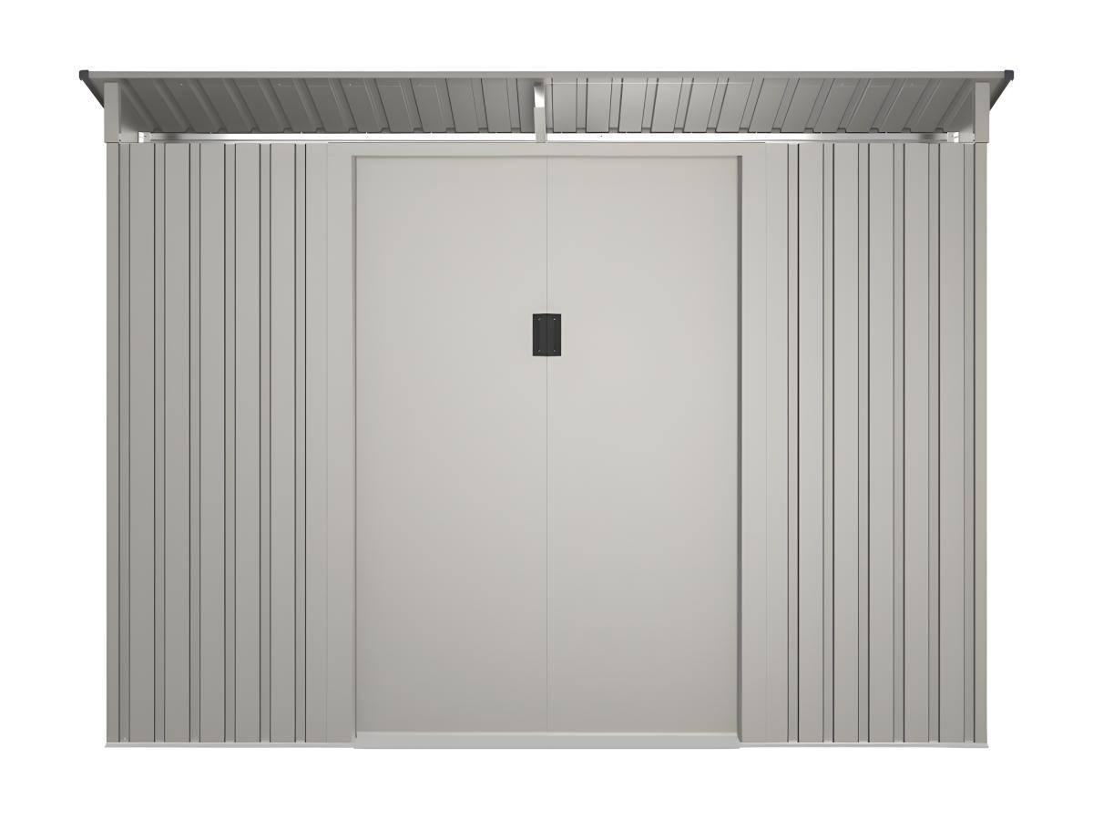 Vente-unique Casetta da giardino 3,24m² in Acciaio galvanizzato Grigio - FOLCO  