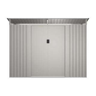 Vente-unique Casetta da giardino 3,24m² in Acciaio galvanizzato Grigio - FOLCO  