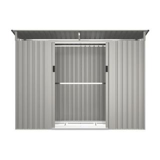 Vente-unique Casetta da giardino 3,24m² in Acciaio galvanizzato Grigio - FOLCO  