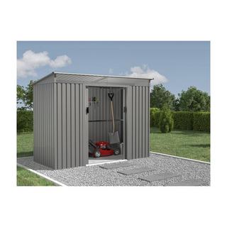 Vente-unique Casetta da giardino 3,24m² in Acciaio galvanizzato Grigio - FOLCO  