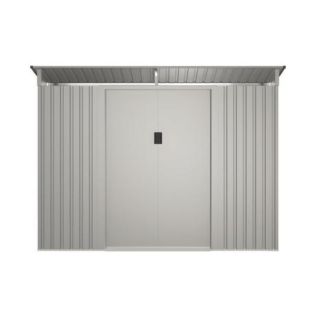 Vente-unique Casetta da giardino 3,24m² in Acciaio galvanizzato Grigio - FOLCO  