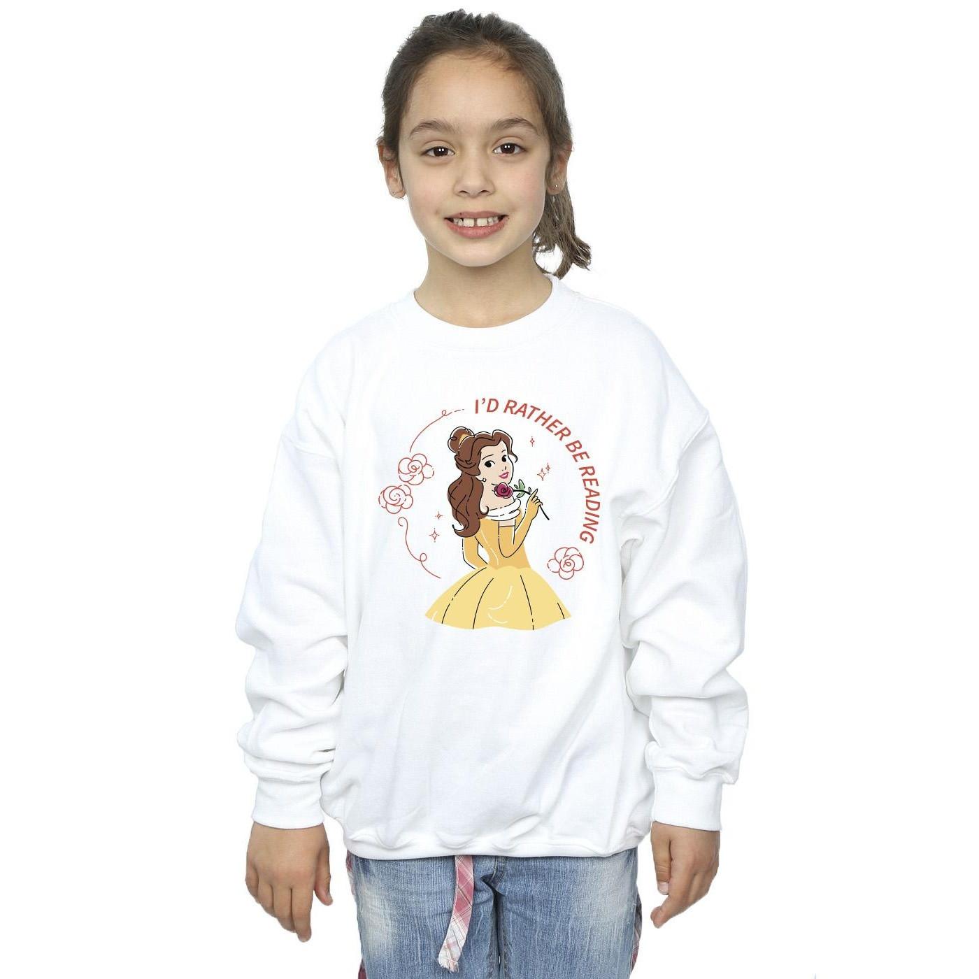 Disney  Beauty And The Beast I'd Rather Be Reading Sweatshirt 