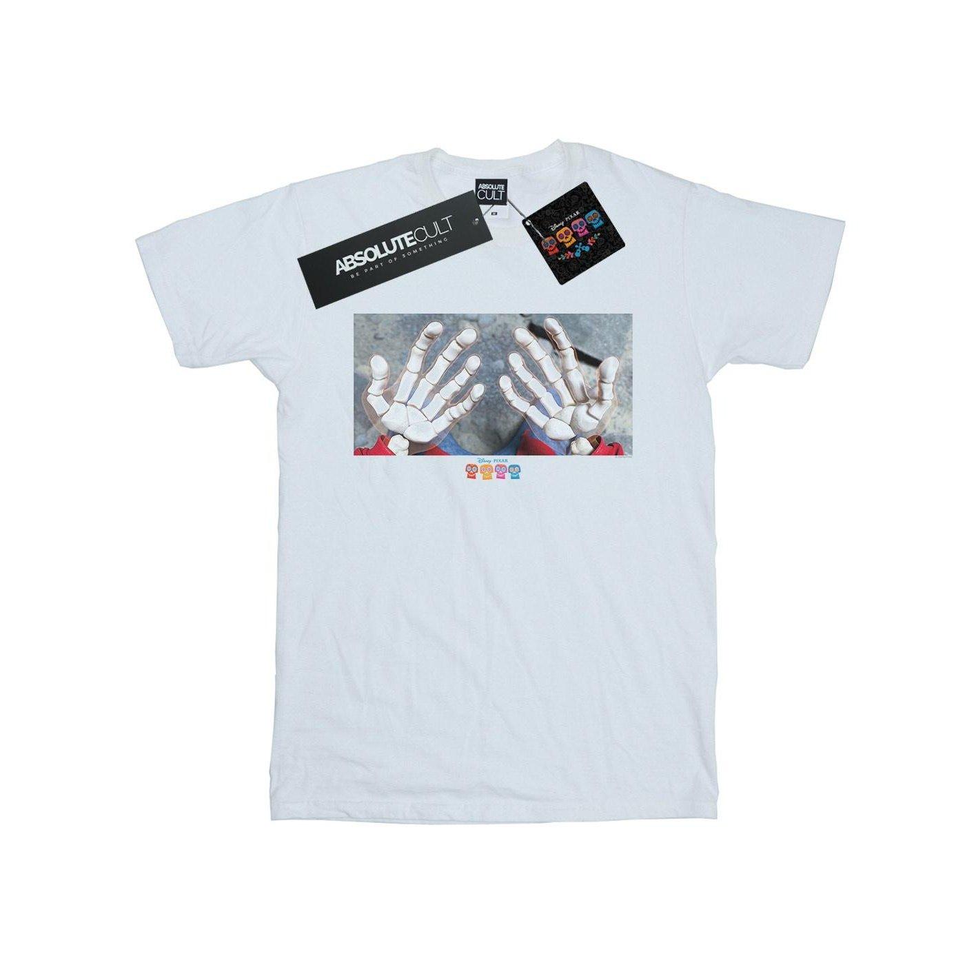 Image of Coco Miguel Skeleton Hands Tshirt Herren Weiss 4XL