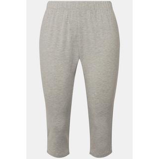 Ulla Popken  Capri-Leggings, seitliches Spitzenband, Biobaumwolle 